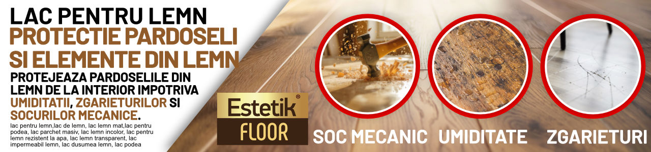 Lac lemn Estetik Floor 2.5l, podele si elemente din lemn lac lemn